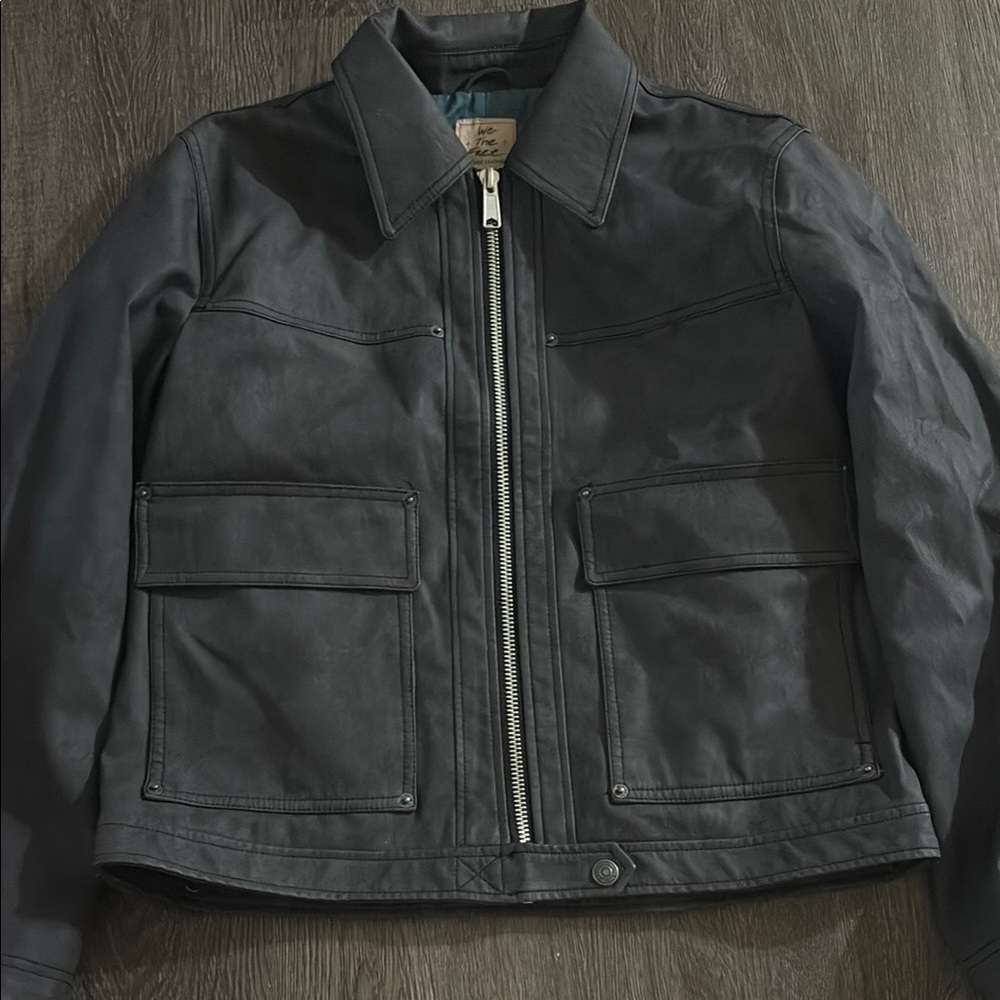 Black Leather Jacket free people